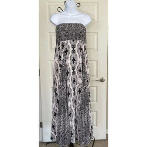 FREE PEOPLE Women's Black & White Printed Women of the Water Maxi Dress Sz XS